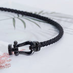Aura FORCE LARGE SERIES HORSESHOE BLACK SAMURAI BRACELET