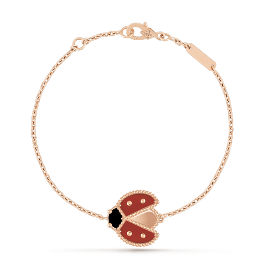 [⭐Aura ]LUCKY SPRING 1 MOTIF PINK GOLD BRACELET