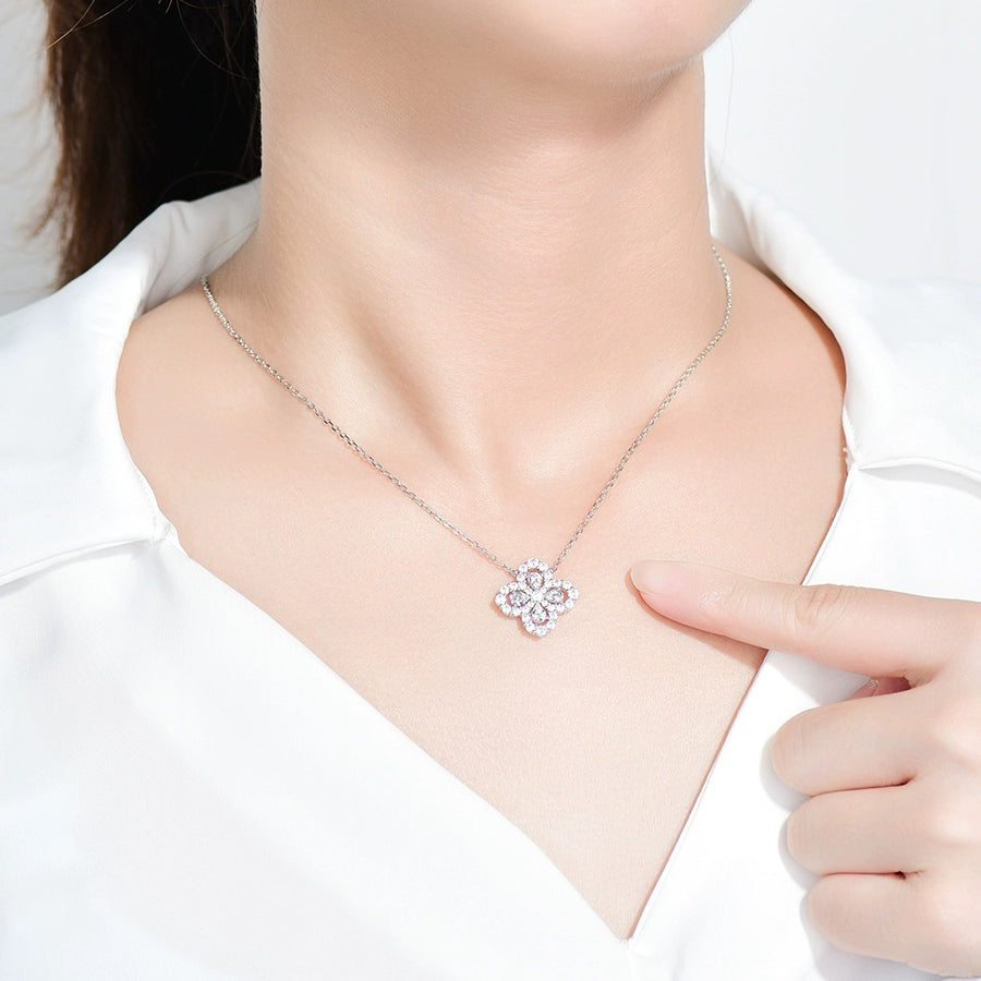 Aura LOOP NECKLACE FULL MOTIF DIAMOND 16MM MULTIPLE COLORS