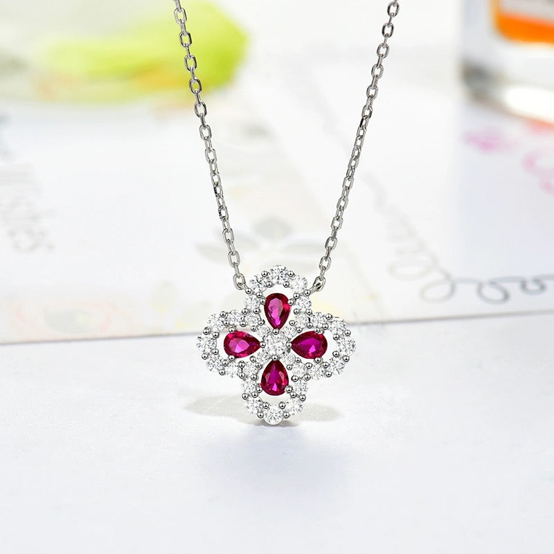 Aura LOOP NECKLACE FULL MOTIF DIAMOND 16MM MULTIPLE COLORS