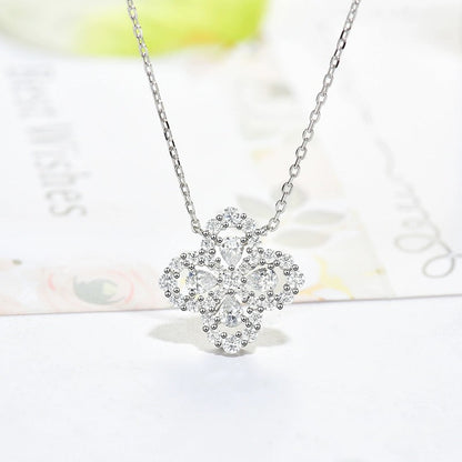 [⭐Aura ]LOOP NECKLACE FULL MOTIF DIAMOND 16MM MULTIPLE COLORS