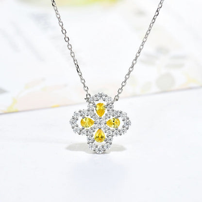 [⭐Aura ]LOOP NECKLACE FULL MOTIF DIAMOND 16MM MULTIPLE COLORS