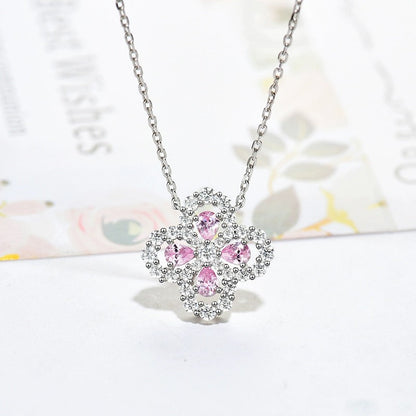 [⭐Aura ]LOOP NECKLACE FULL MOTIF DIAMOND 16MM MULTIPLE COLORS