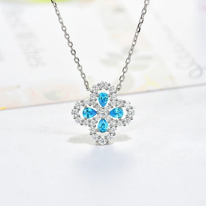 [⭐Aura ]LOOP NECKLACE FULL MOTIF DIAMOND 16MM MULTIPLE COLORS