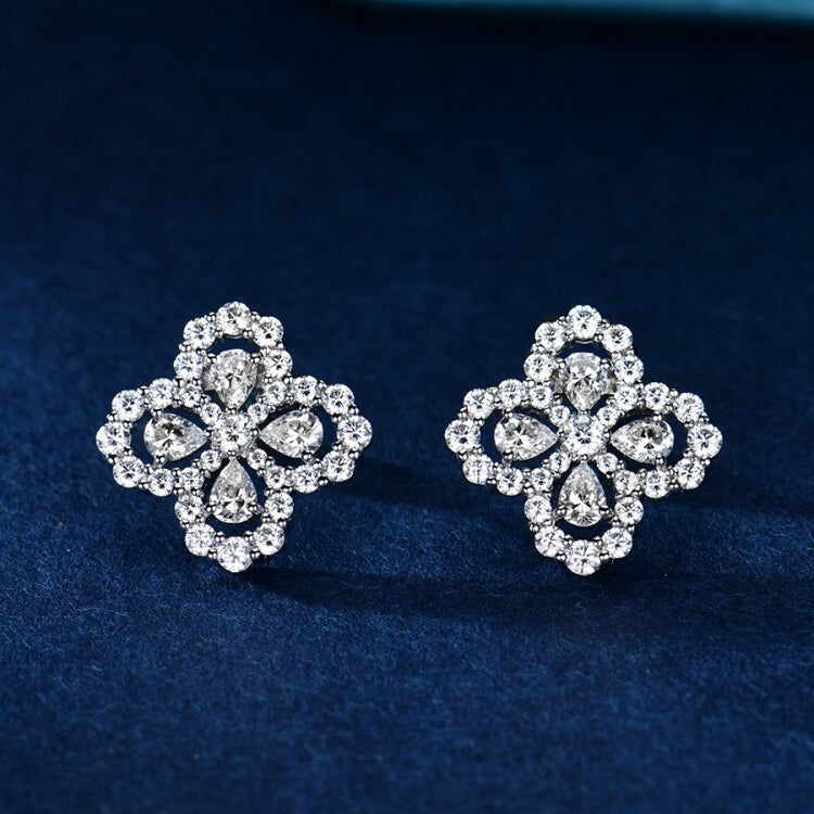 [⭐Aura ]LOOP EARRINGS FULL MOTIF DIAMOND 16MM
