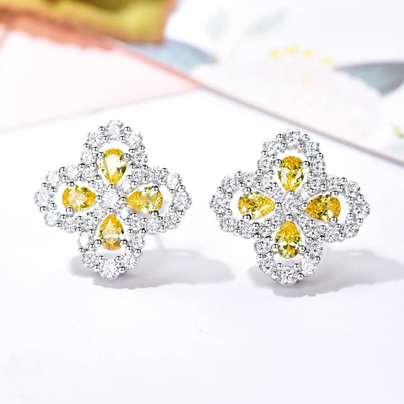 [⭐Aura ]LOOP EARRINGS FULL MOTIF DIAMOND 16MM