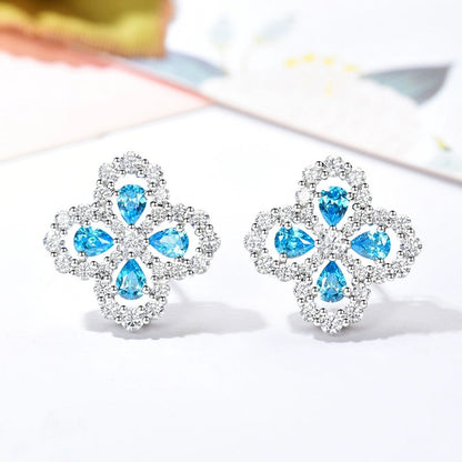 [⭐Aura ]LOOP EARRINGS FULL MOTIF DIAMOND 16MM
