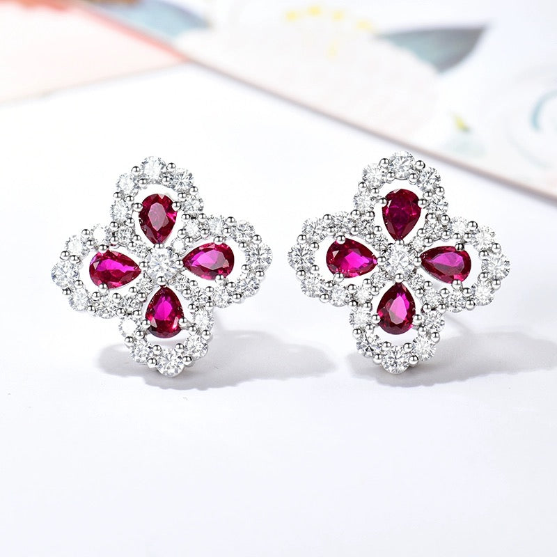 [⭐Aura ]LOOP EARRINGS FULL MOTIF DIAMOND 16MM