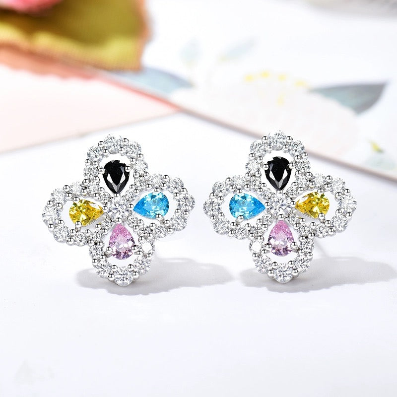 [⭐Aura ]LOOP EARRINGS FULL MOTIF DIAMOND 16MM