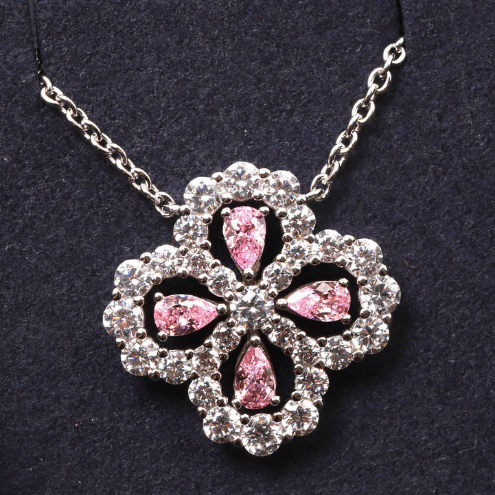 Aura LOOP NECKLACE FULL MOTIF DIAMOND 16MM MULTIPLE COLORS