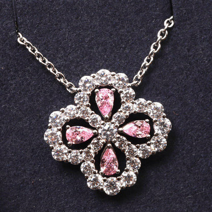 [⭐Aura ]LOOP NECKLACE FULL MOTIF DIAMOND 16MM MULTIPLE COLORS