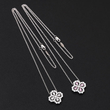 [⭐Aura ]LOOP NECKLACE FULL MOTIF DIAMOND 16MM MULTIPLE COLORS