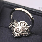 Aura LOOP RING VOLLSTÄNDIGES MOTIV DIAMANT 16MM SILBER