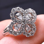 Aura LOOP RING VOLLSTÄNDIGES MOTIV DIAMANT 16MM SILBER