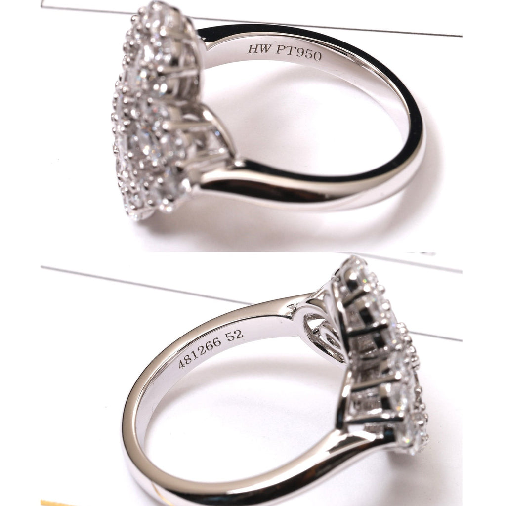 Aura LOOP RING VOLLSTÄNDIGES MOTIV DIAMANT 16MM SILBER