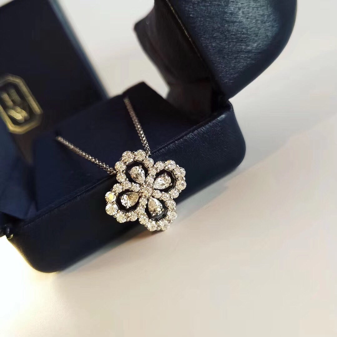 Aura LOOP NECKLACE FULL MOTIF DIAMOND 16MM MULTIPLE COLORS