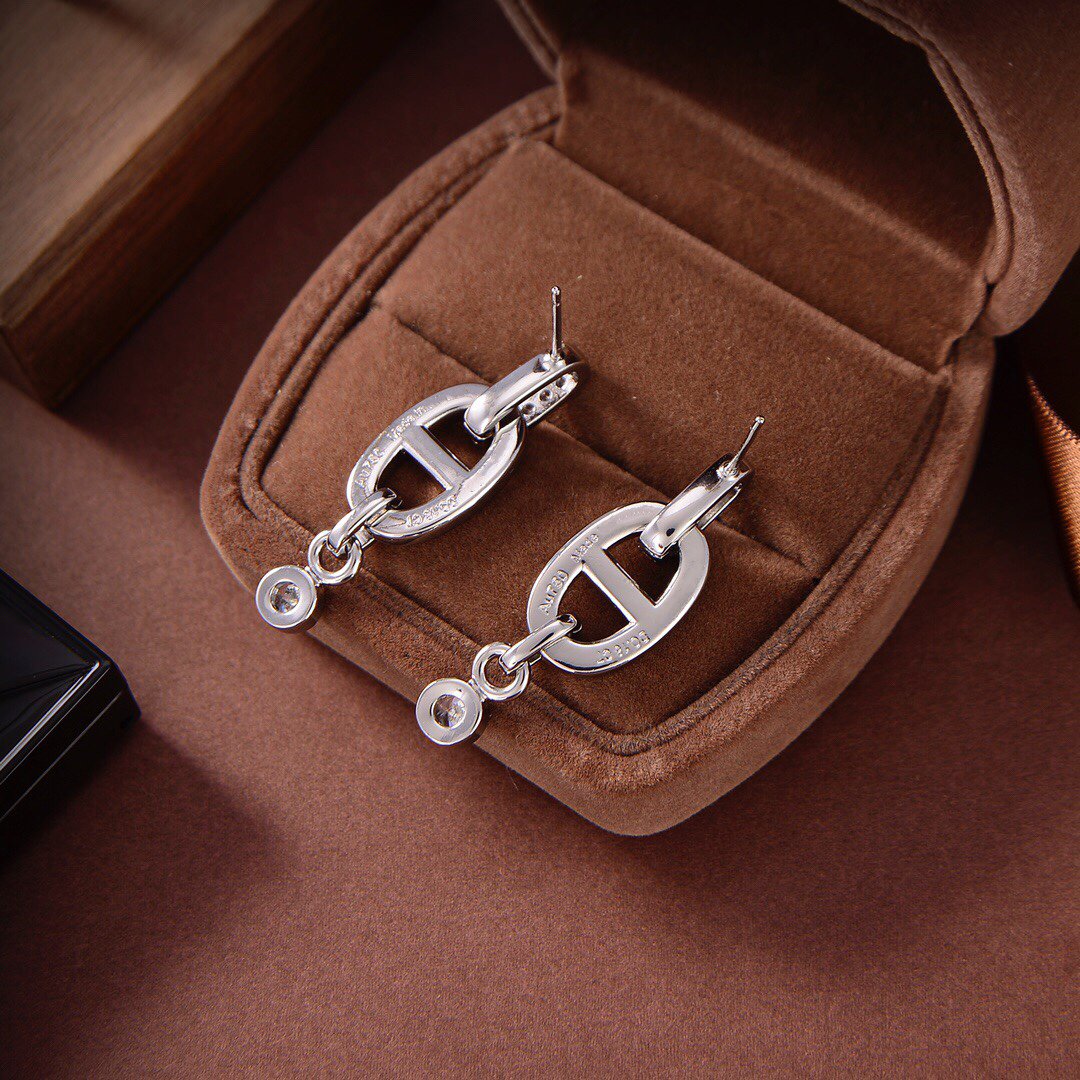 [⭐Aura ]HM CHAINE DIAMOND EARRINGS