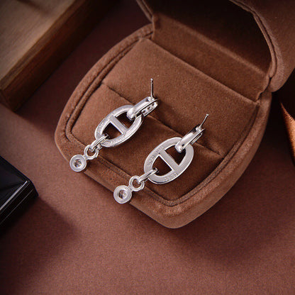 [⭐Aura ]HM CHAINE DIAMOND EARRINGS