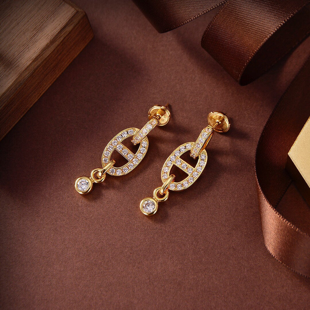 Aura HM CHAINE DIAMOND EARRINGS