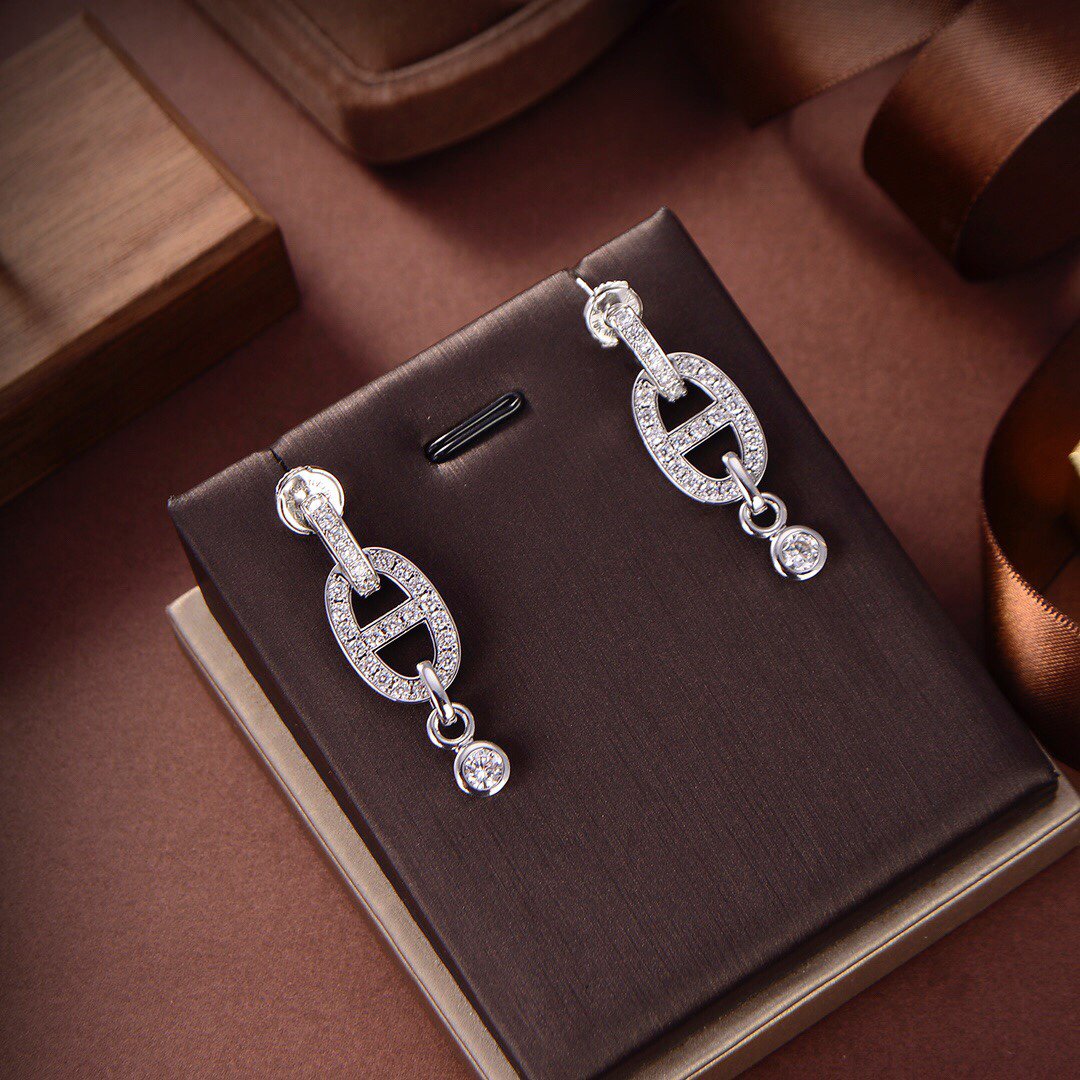 Aura HM CHAINE DIAMOND EARRINGS