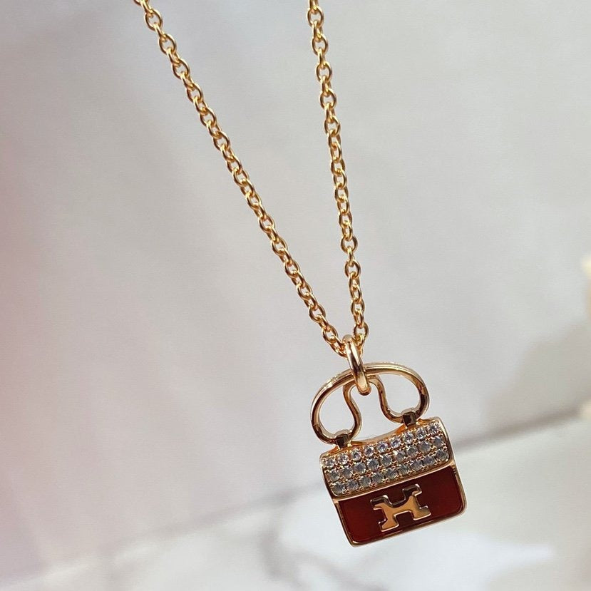 Aura CONSTANCE ROT PENDANT ROSÉGOLD KETTE