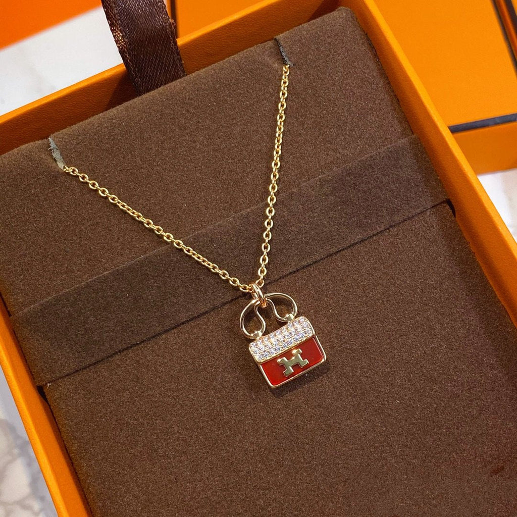 Aura CONSTANCE ROT PENDANT ROSÉGOLD KETTE