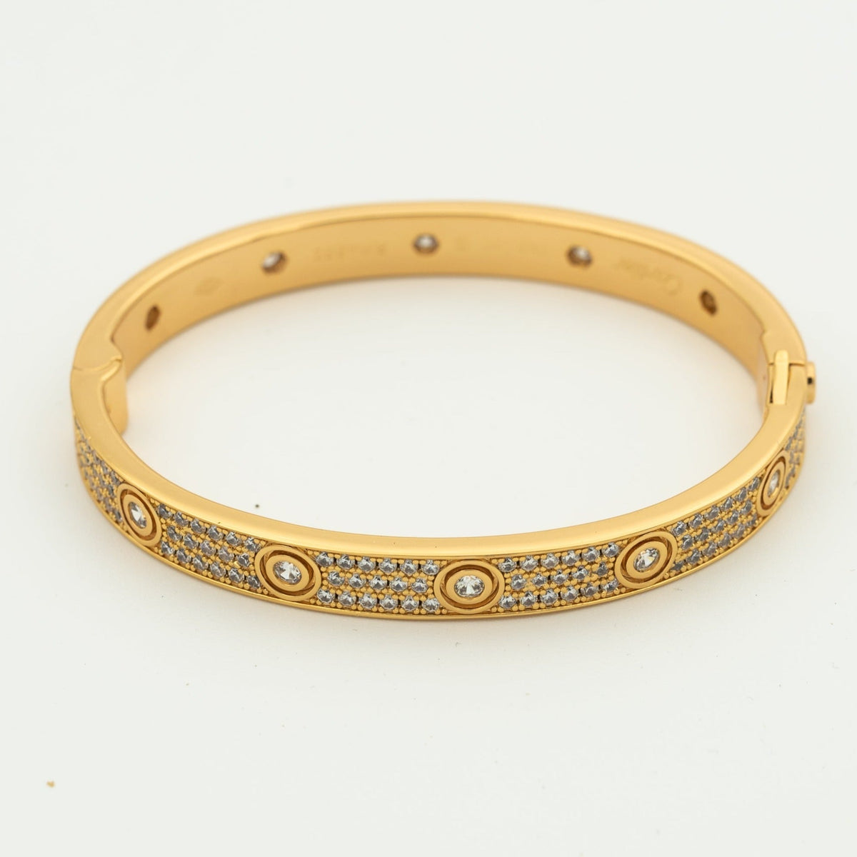 [⭐Aura ]LOVE BRACELET 6.1MM DIAMOND-PAVED 10 BIG DIAMONDS
