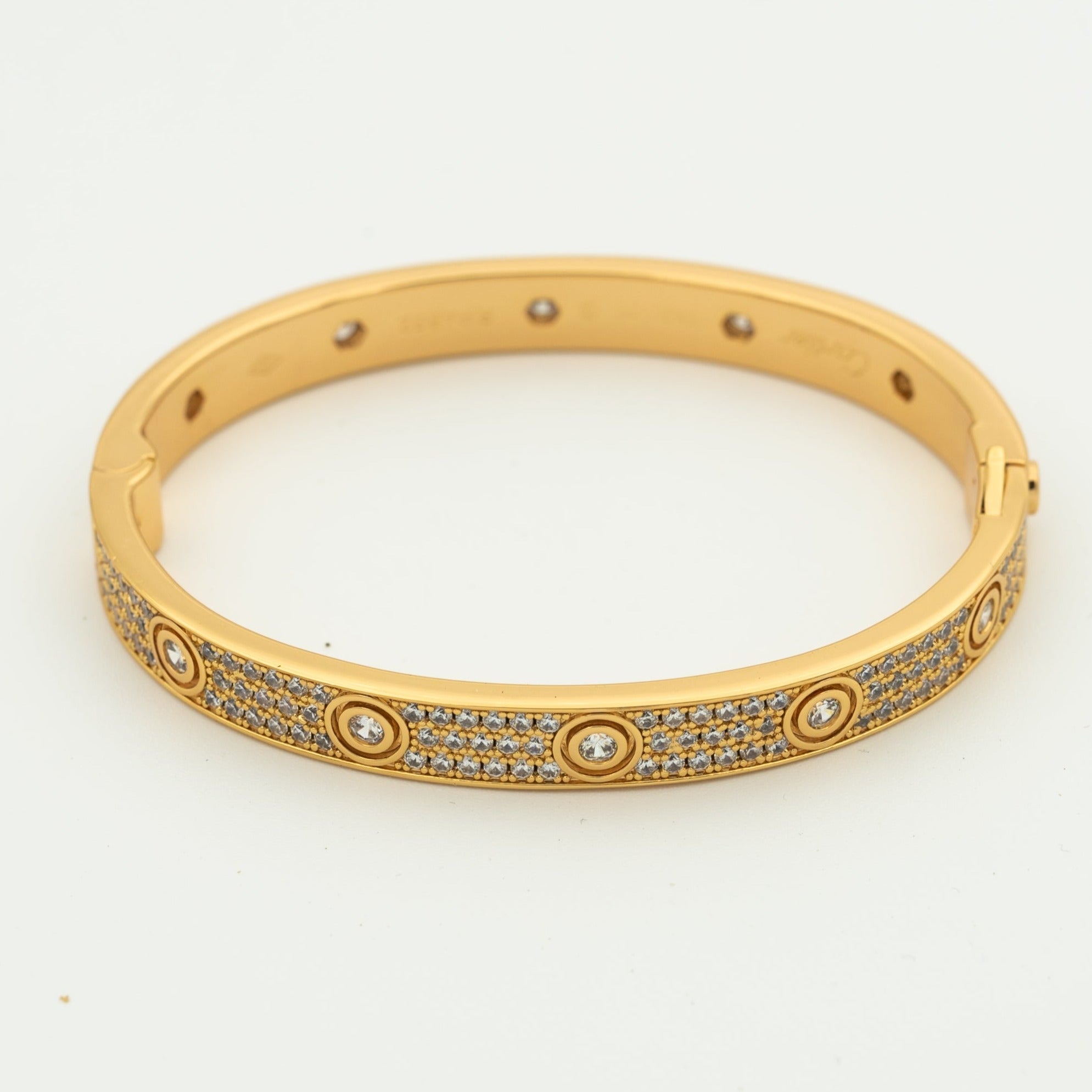 Aura LOVE BRACELET 6.1MM DIAMOND-PAVED 10 BIG DIAMONDS