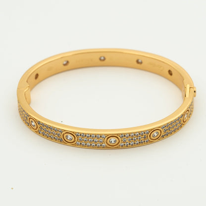 [⭐Aura ]LOVE BRACELET 6.1MM DIAMOND-PAVED 10 BIG DIAMONDS