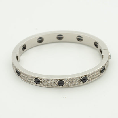 [⭐Aura ]LOVE BRACELET 6.1MM DIAMOND-PAVED CERAMIC
