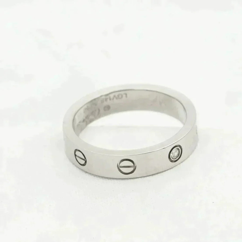 Aura LOVE RING 4MM 1 DIAMOND SILVER
