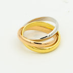 Aura TRINITY RING GOLD PINK GOLD SILVER