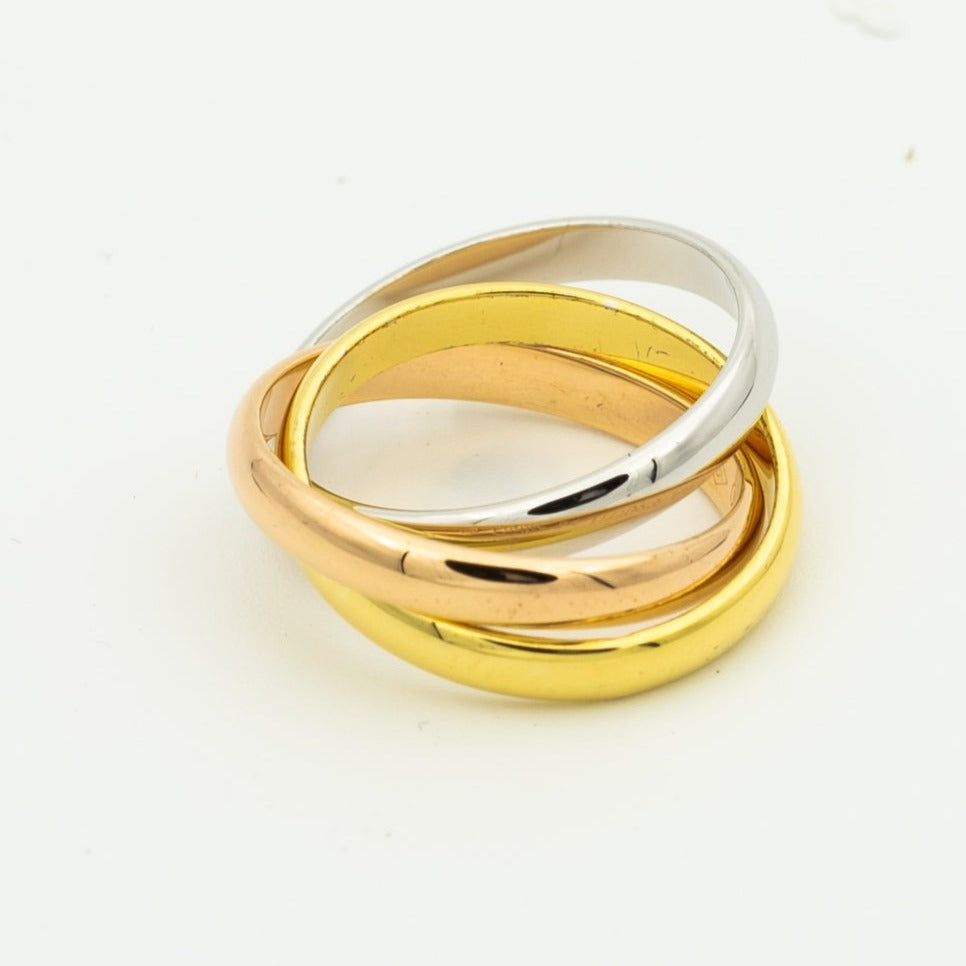 Aura TRINITY RING GOLD PINK GOLD SILVER