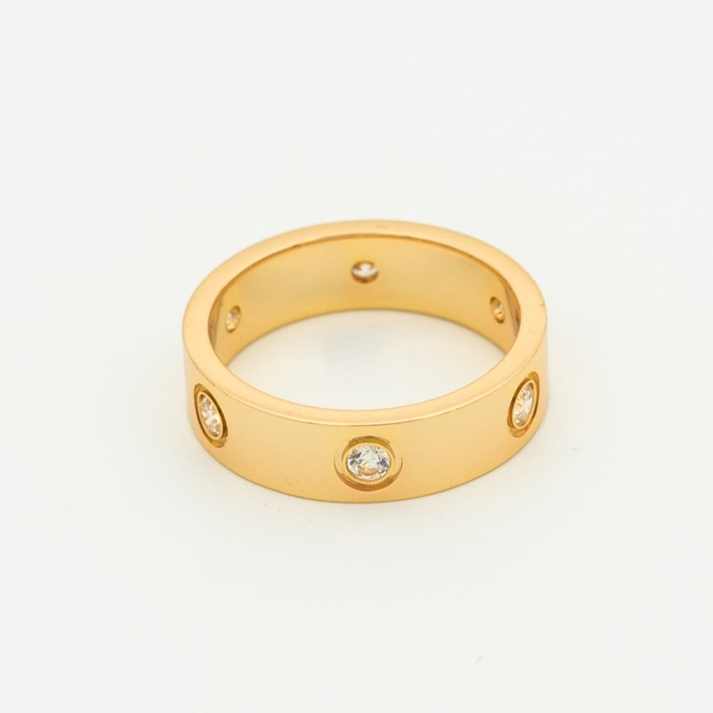 Aura LOVE RING 5.5MM 6 DIAMANTEN ROSÉGOLD