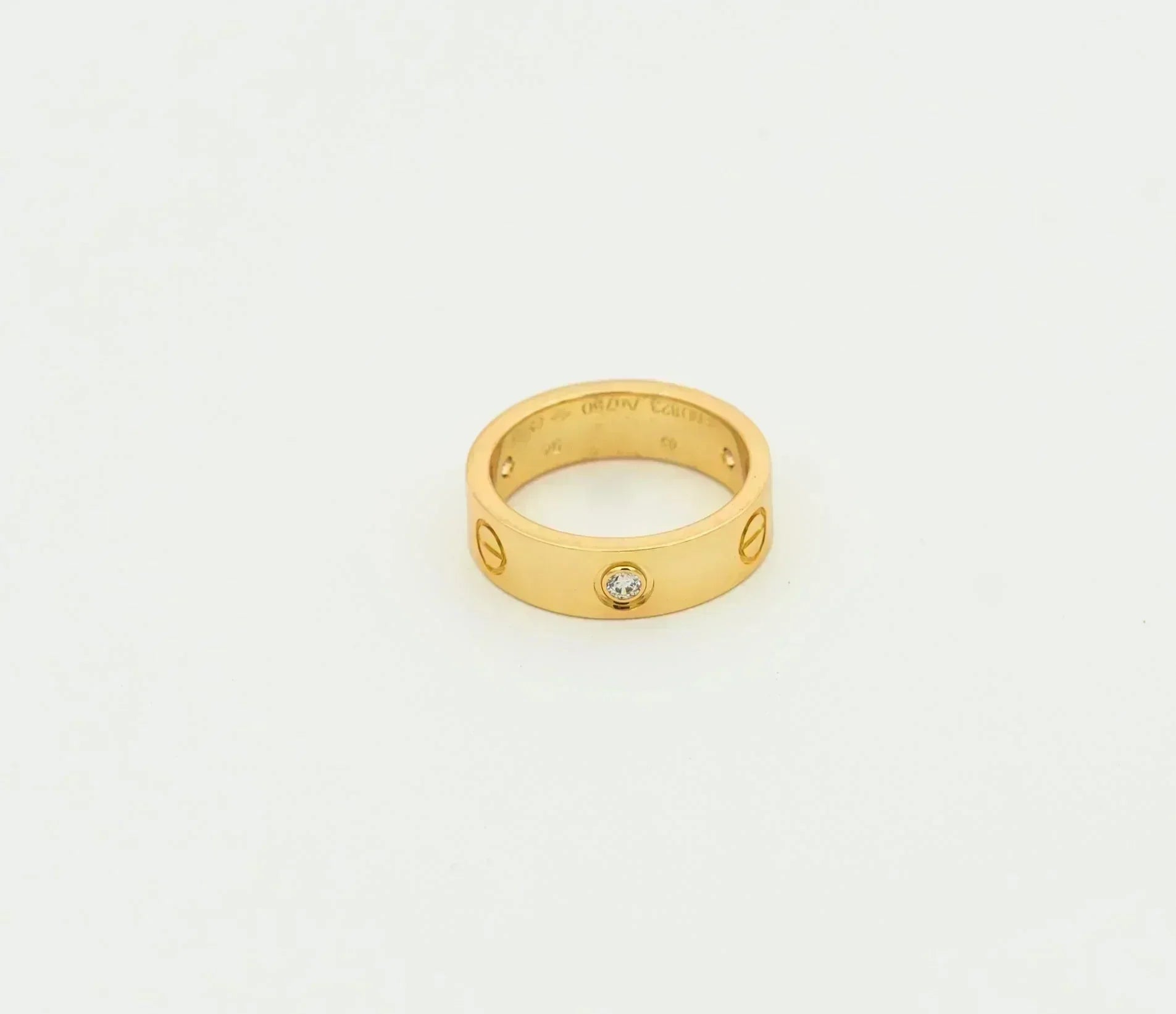 Aura LOVE RING 5.5MM 3 DIAMONDS GOLD