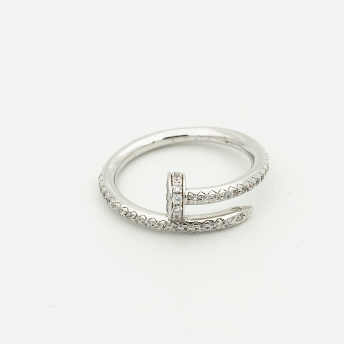 Aura JUSTE RING 1.8MM SILVER DIAMONDS