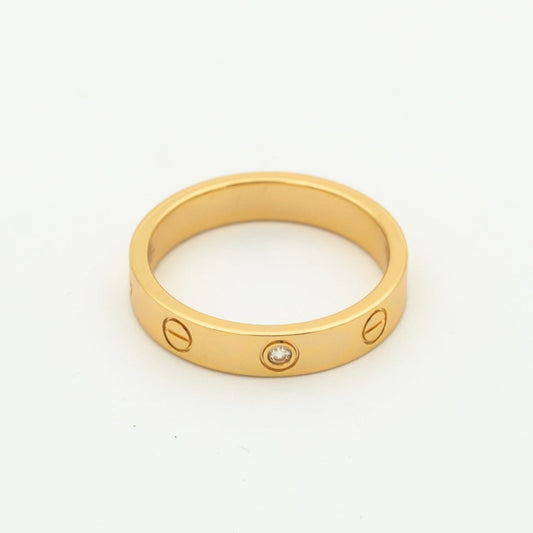 Aura LOVE RING 4MM 1 DIAMANT ROSÉGOLD
