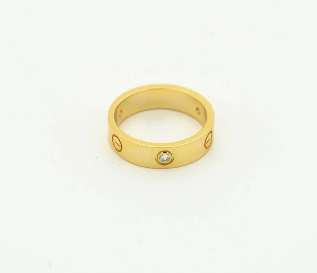 Aura LOVE RING 4MM 1 DIAMANT GOLD