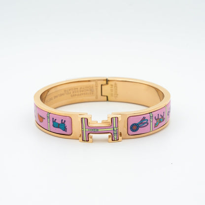 [⭐Aura ]H PINK GOLD BRACELET PINK CERAMIC
