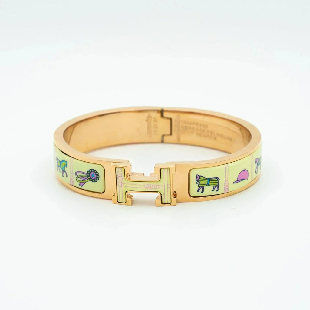 Aura H PINK GOLD BRACELET CREAM CERAMIC