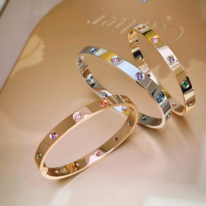 [Aura ] 2026 REGENBOGEN LIEBE ARMBAND 6.1MM  10 DIAMANTEN