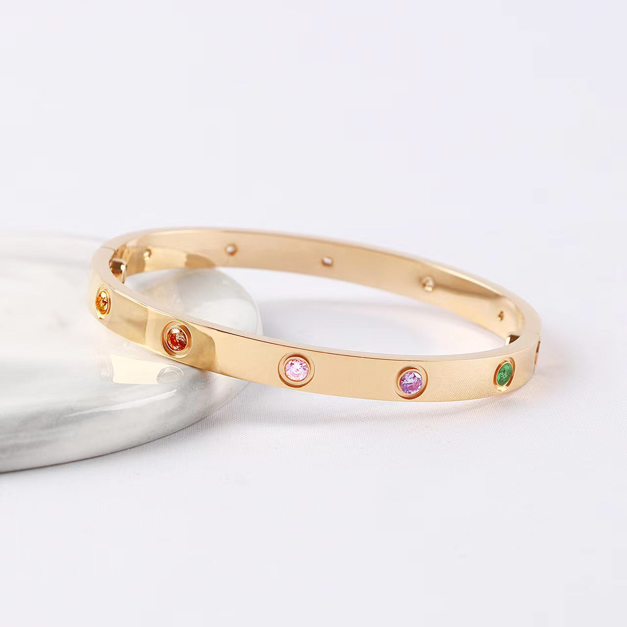 [Aura ] 2026 RAINBOW LOVE BRACELET 6.1MM  10 DIAMONDS