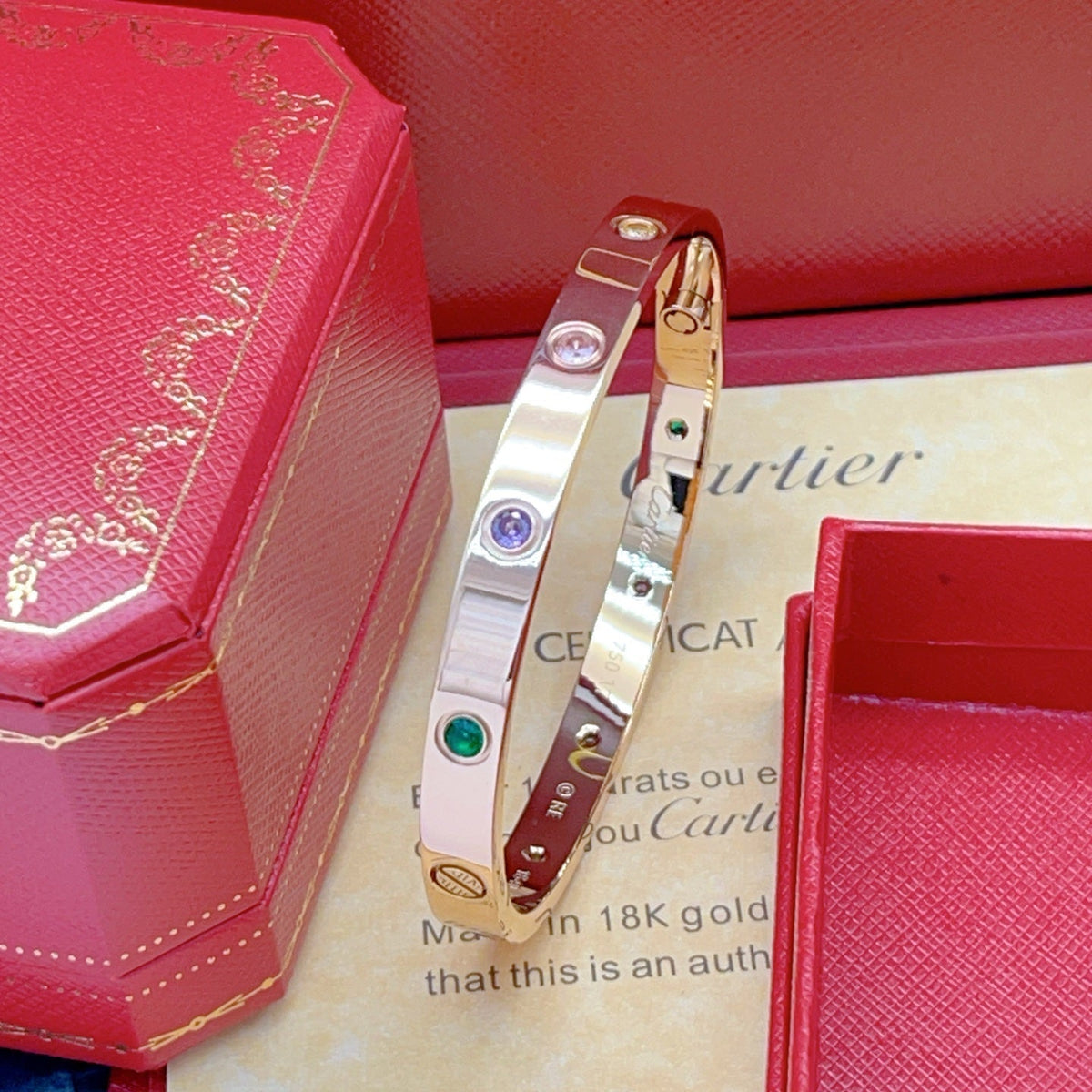 [Aura ] 2026 REGENBOGEN LIEBE ARMBAND 6.1MM  10 DIAMANTEN