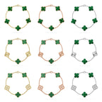 [Aura ]Neue CLOVER 5 MOTIV MALACHIT ARMREIF KOLLEKTION