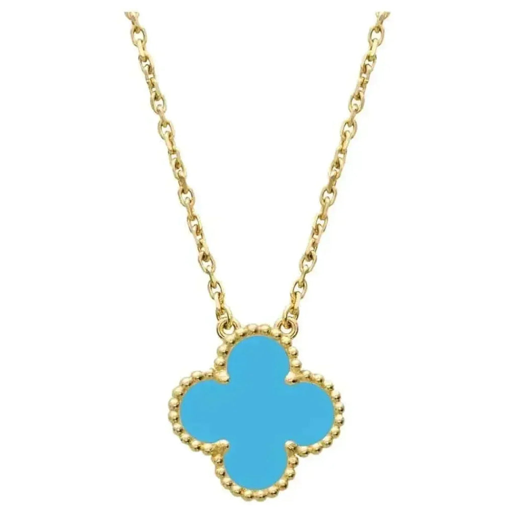 Aura CLOVER 15MM VINTAGE TURQUOISE NECKLACE