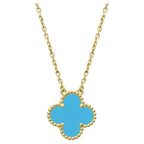 Aura CLOVER 15MM VINTAGE TURQUOISE NECKLACE