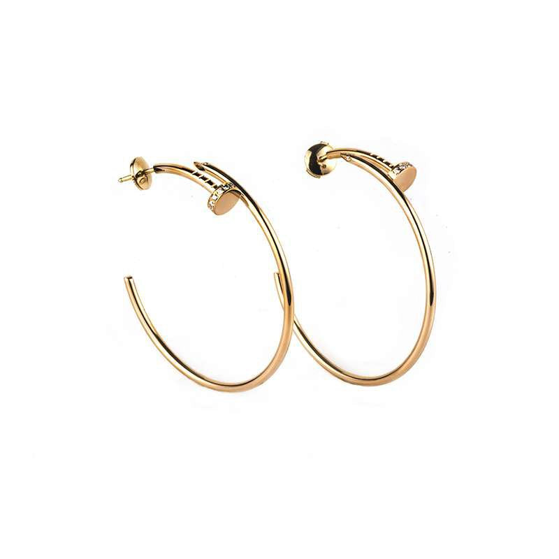 Aura JUSTE EARRINGS GOLD DIAMONDS 1.8MM