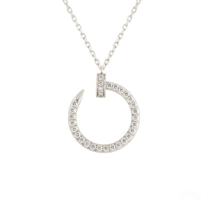 [⭐Aura ]JUSTE NECKLACE SILVER DIAMONDS