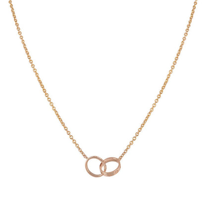 Aura LOVE HALSKETTE DOPPELRING ROSÉGOLD