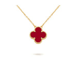 Aura CLOVER 15MM KARNEOL EINZELBLUMEN-HALSKEtte